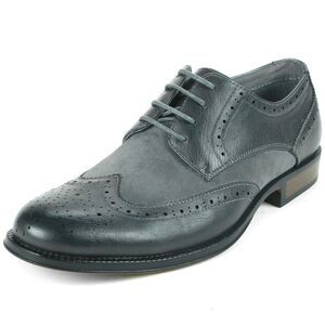 Alpine Swiss Zurich Mens Wing Tip Dress Shoes Two Tone Brogue Lace Up Oxfords